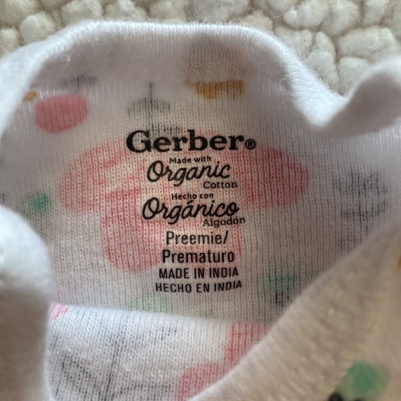 Gerber Organics Floral Print Onesie/Bodysuit (Preemie) - Picture 4 of 5